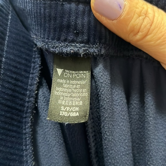 Victorias Secret On Point Velour Jogger Track Pant Size Small Blue - Picture 6 of 6